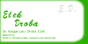 elek droba business card